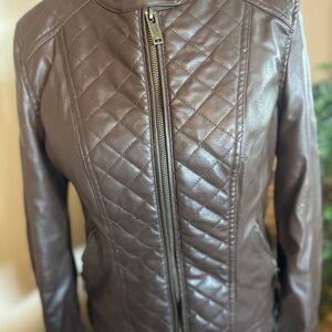 Faux leather jacket